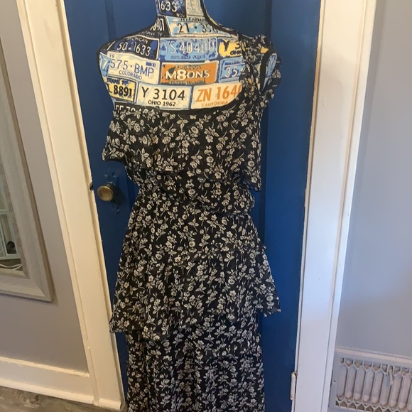 Express Off Shoulder Print Dress Small - Picture 2 of 7